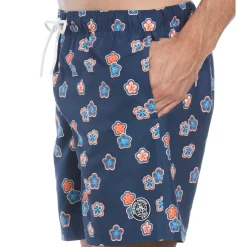 Allover Hibiscus Print Swim Short