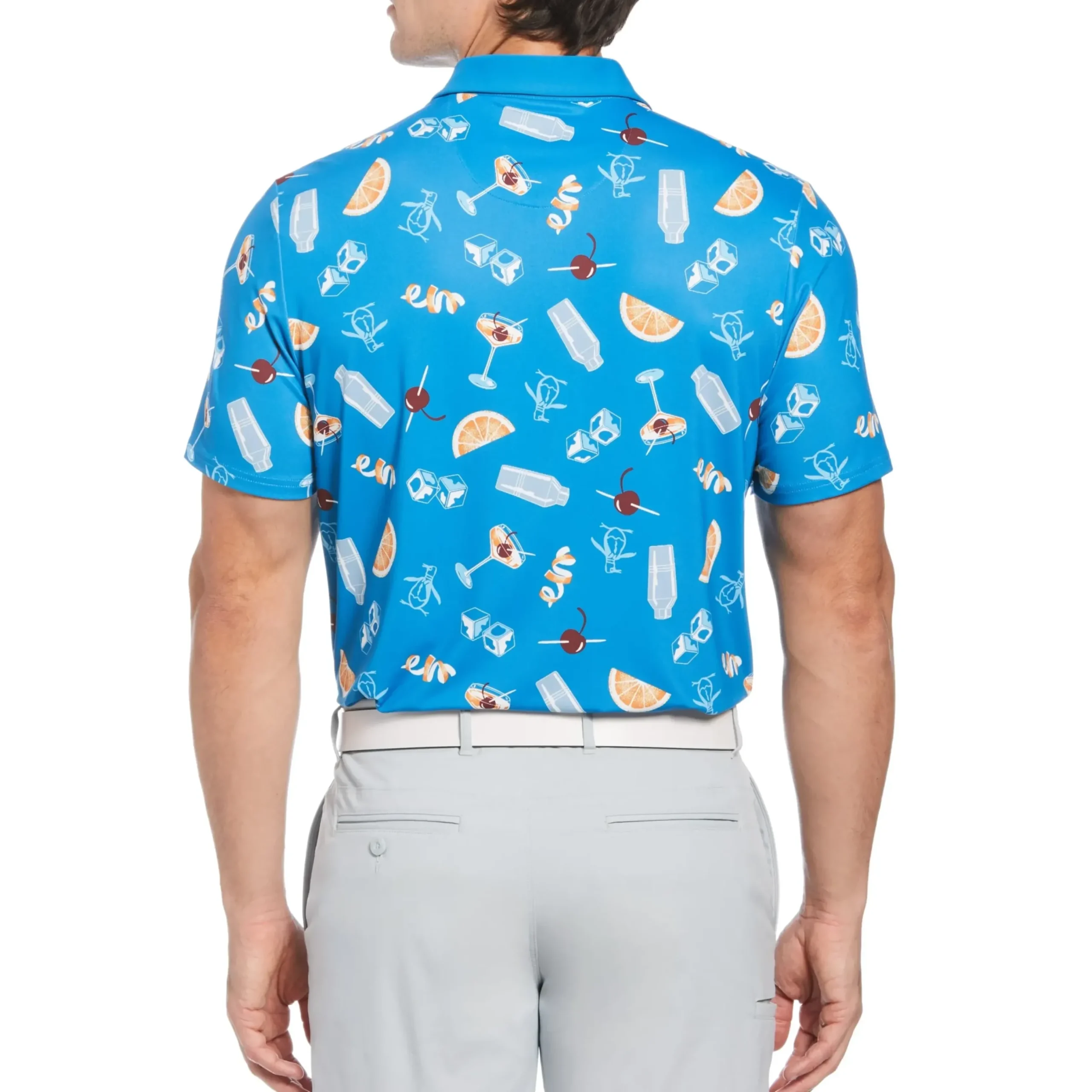 All Over Oversized Cocktail Print Golf Polo