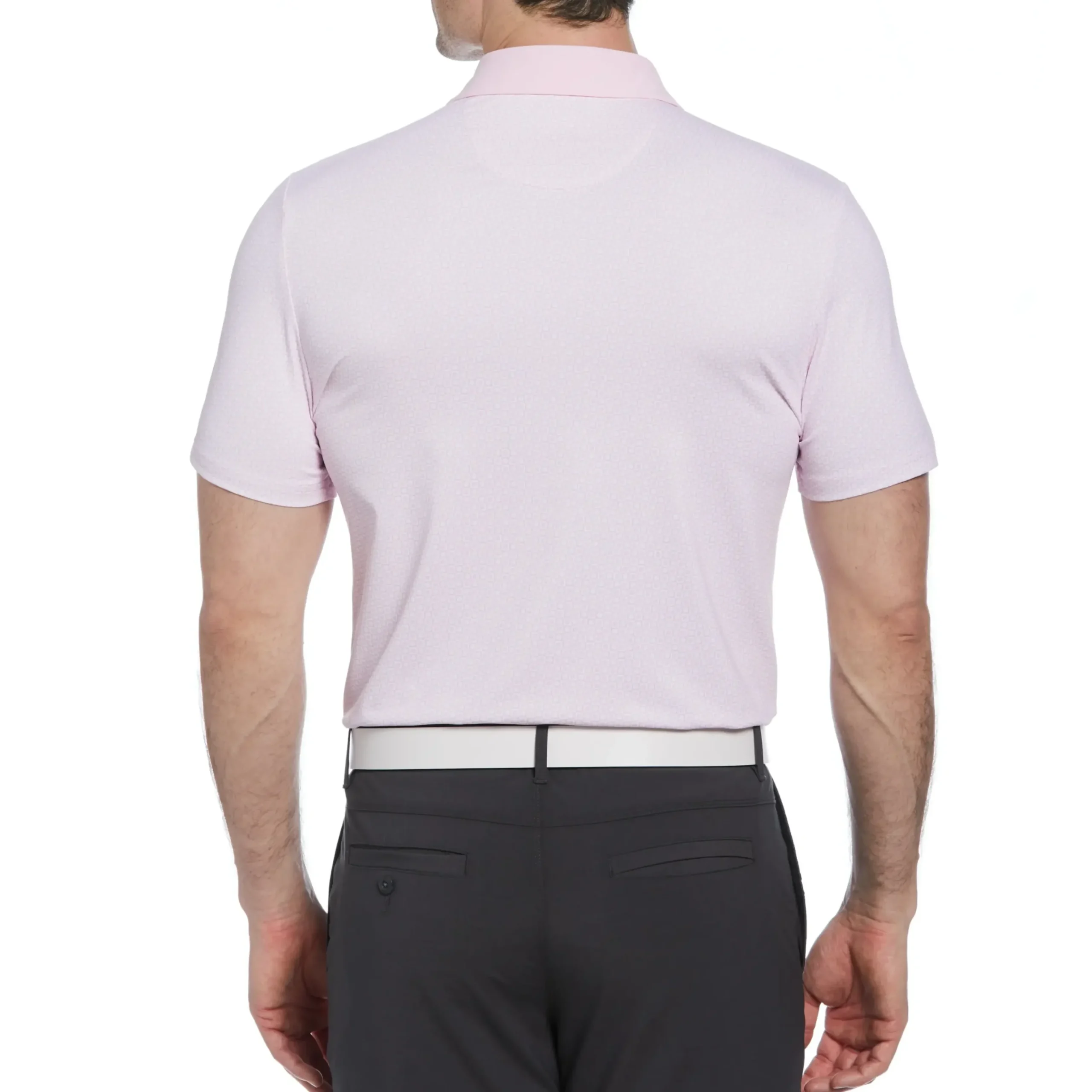 All-Over Retro Micro Floral Print Golf Polo