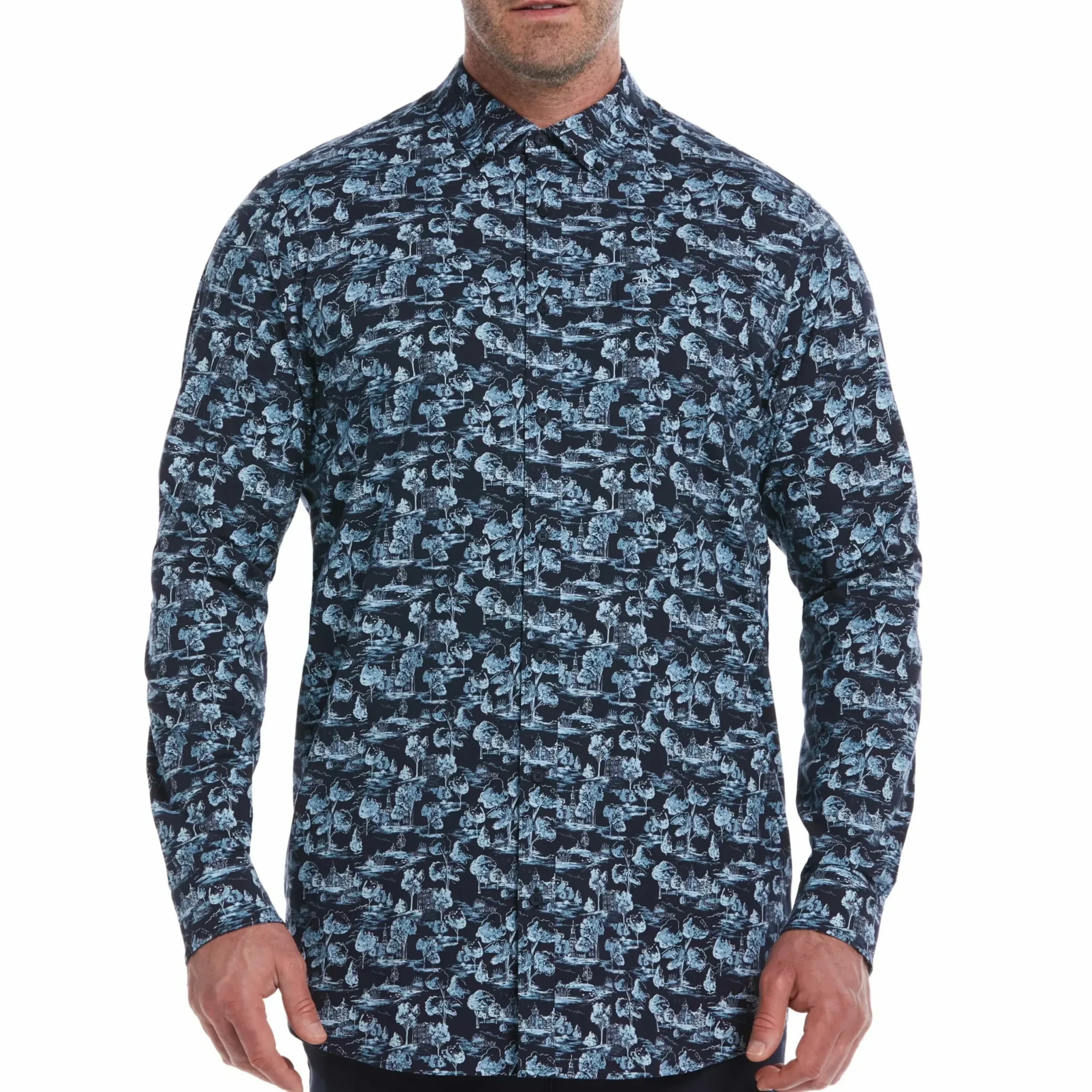 Big & Tall EcoVero™ Scenic Print Stretch Shirt