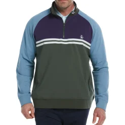 Big & Tall 1/4 Zip Color Block Jacket