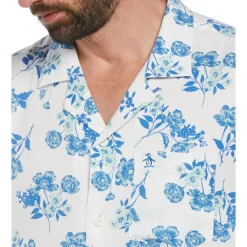 Bouquet Print Camp Collar Shirt