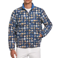 Collegiate Print Reversible Full Zip Jacket