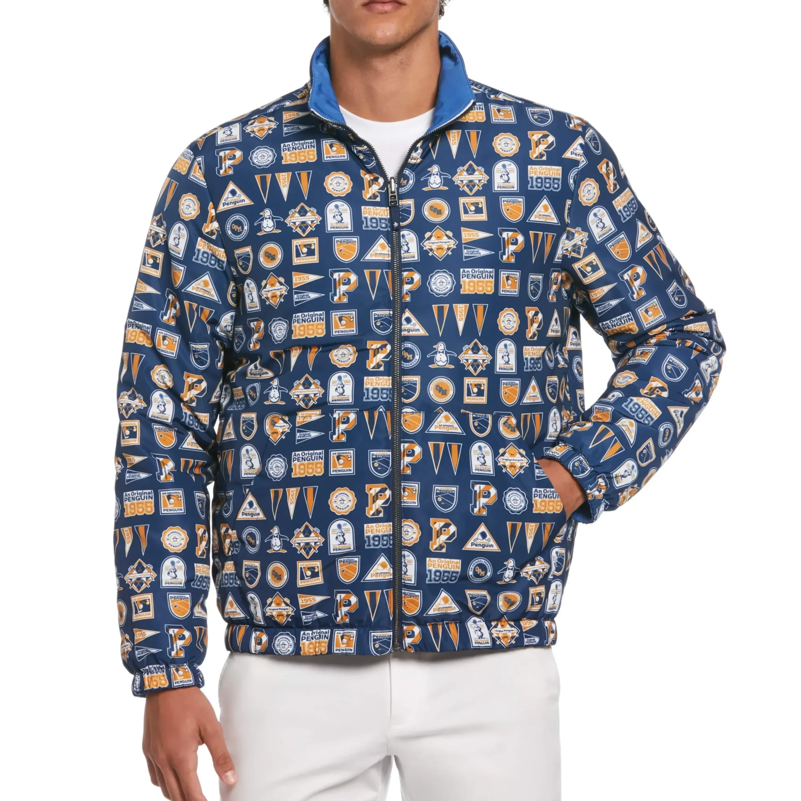 Collegiate Print Reversible Full Zip Jacket