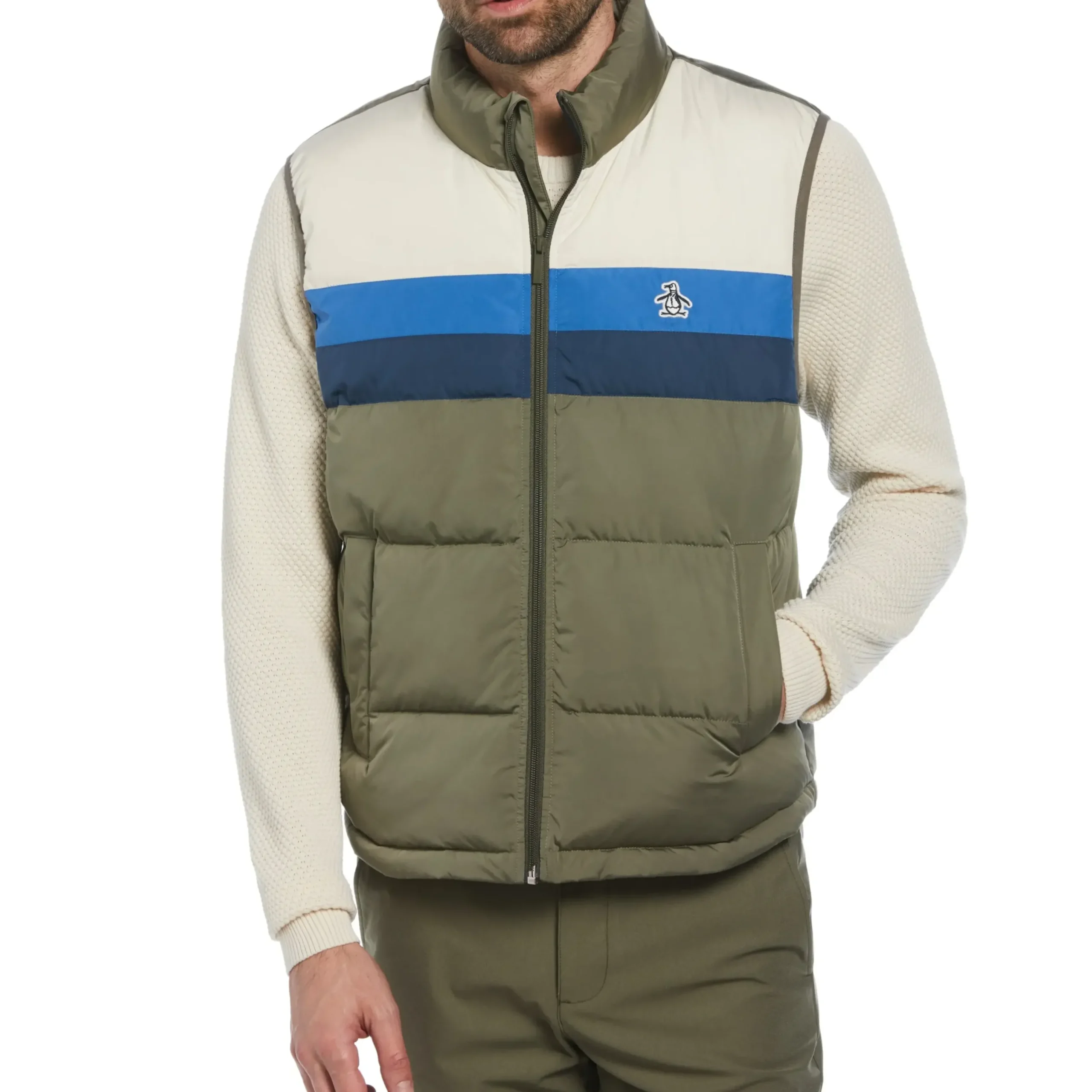 Color Block Puffer Vest