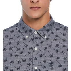 Cotton Chambray Palm Shirt