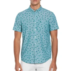 Cotton Chambray Palm Shirt