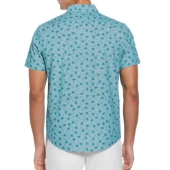 Cotton Chambray Palm Shirt