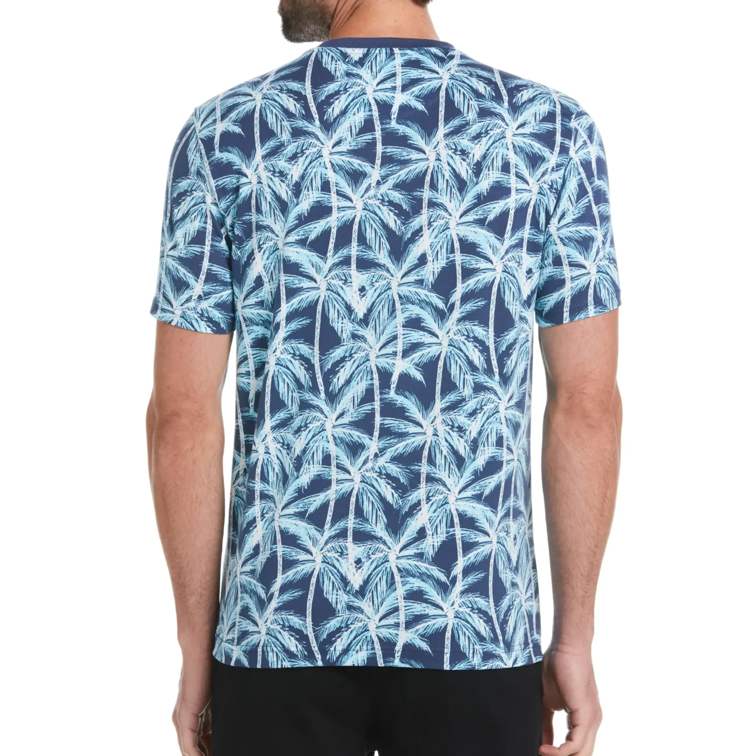 Cotton Jersey Allover Palm Print Tee