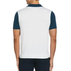Cotton Jersey Chest Stripe Sweater Polo