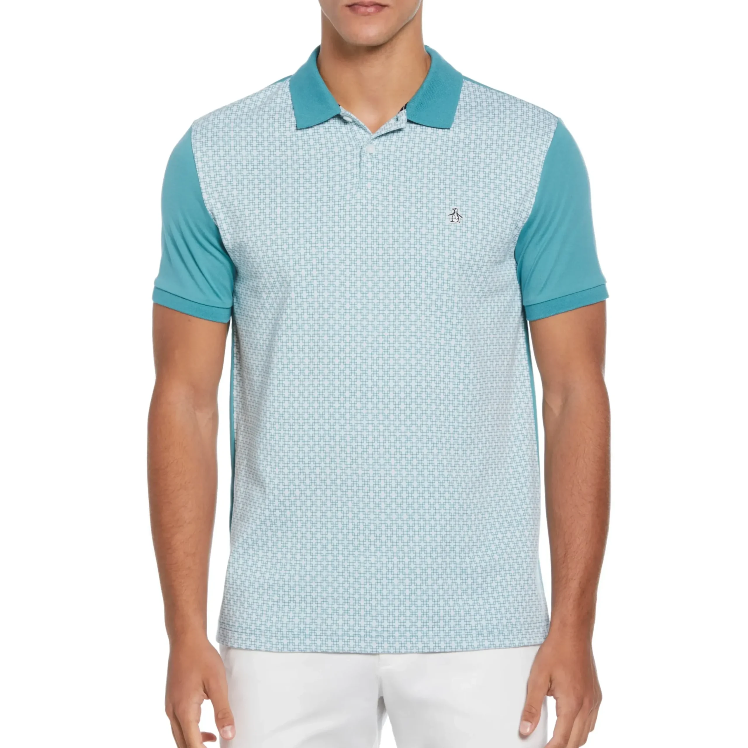 Cotton Jersey Jacquard Front Polo