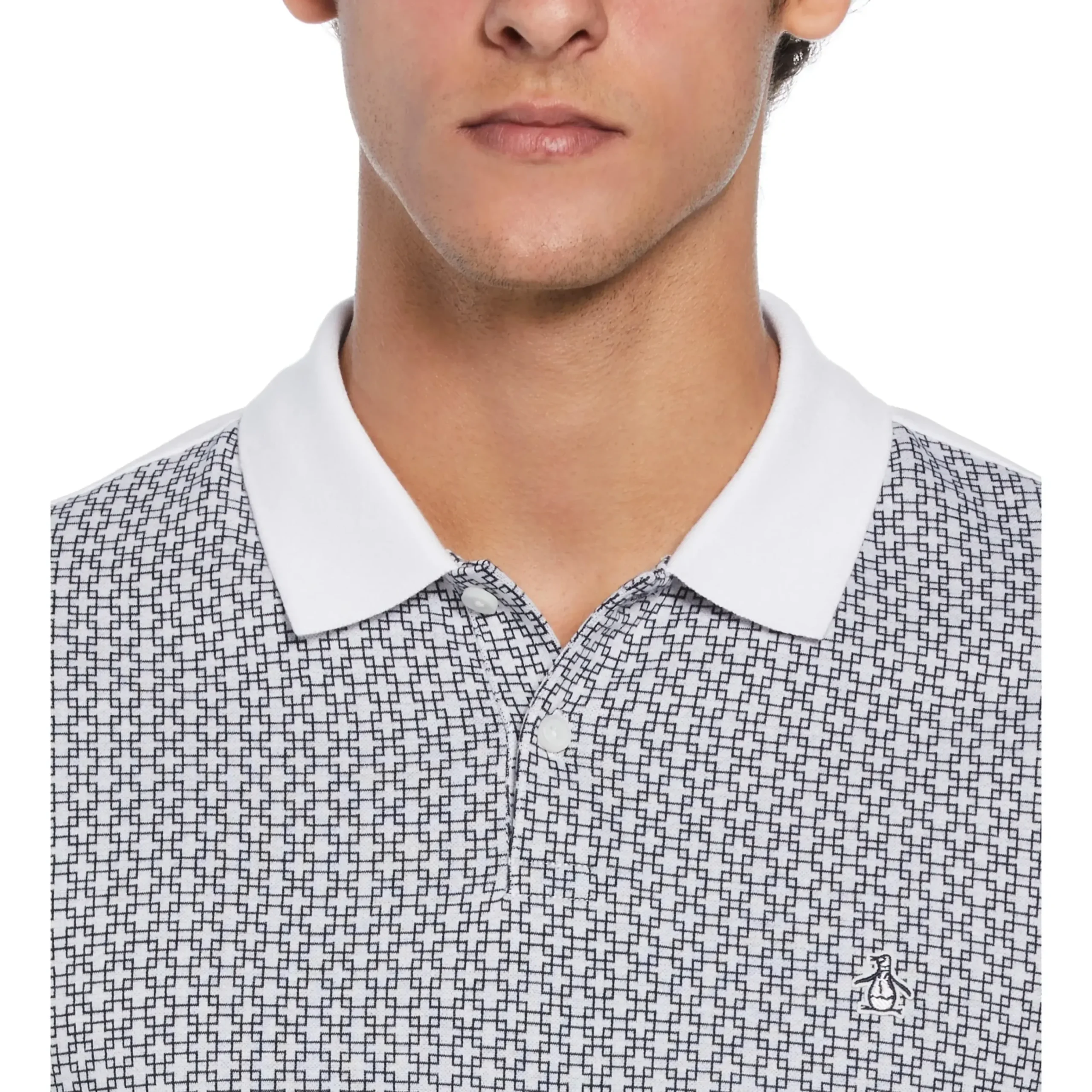 Cotton Jersey Jacquard Front Polo