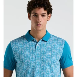 Diamond Jacquard Front Polo
