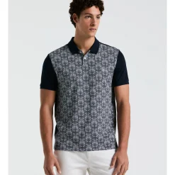 Diamond Jacquard Front Polo