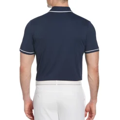 Engineered 80's Color Block Print Golf Polo