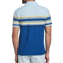 Engineered Stripe Pique Polo