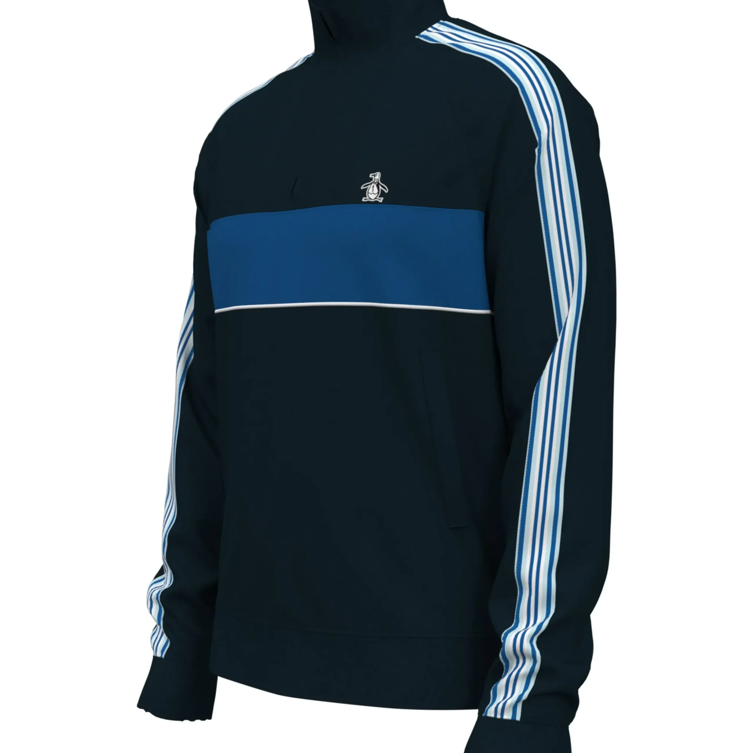 Fleece 1/4 Zip Striped Sweater