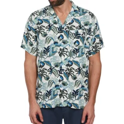 Floral Crane Print Shirt