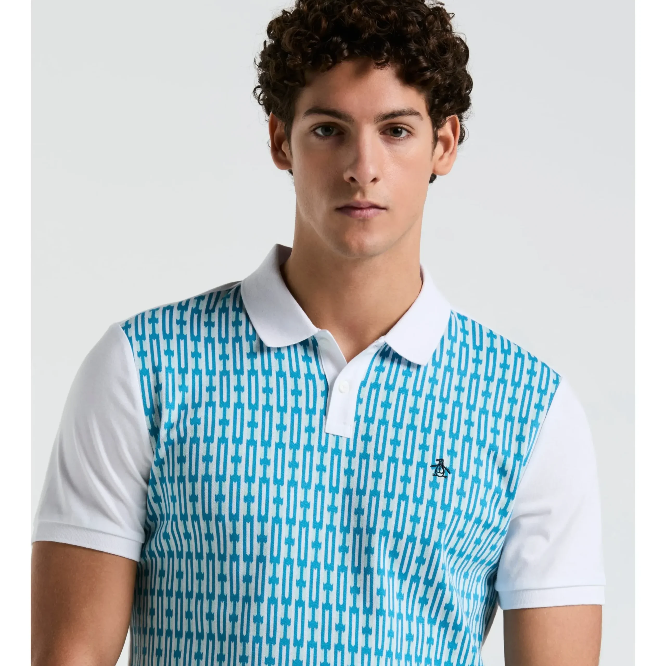 Geo Jacquard Front Polo