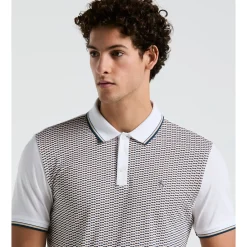 Geo Print Front Tipped Polo
