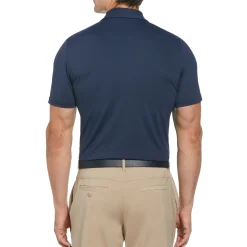 Got Game Engineered Stripe Block Print Polo