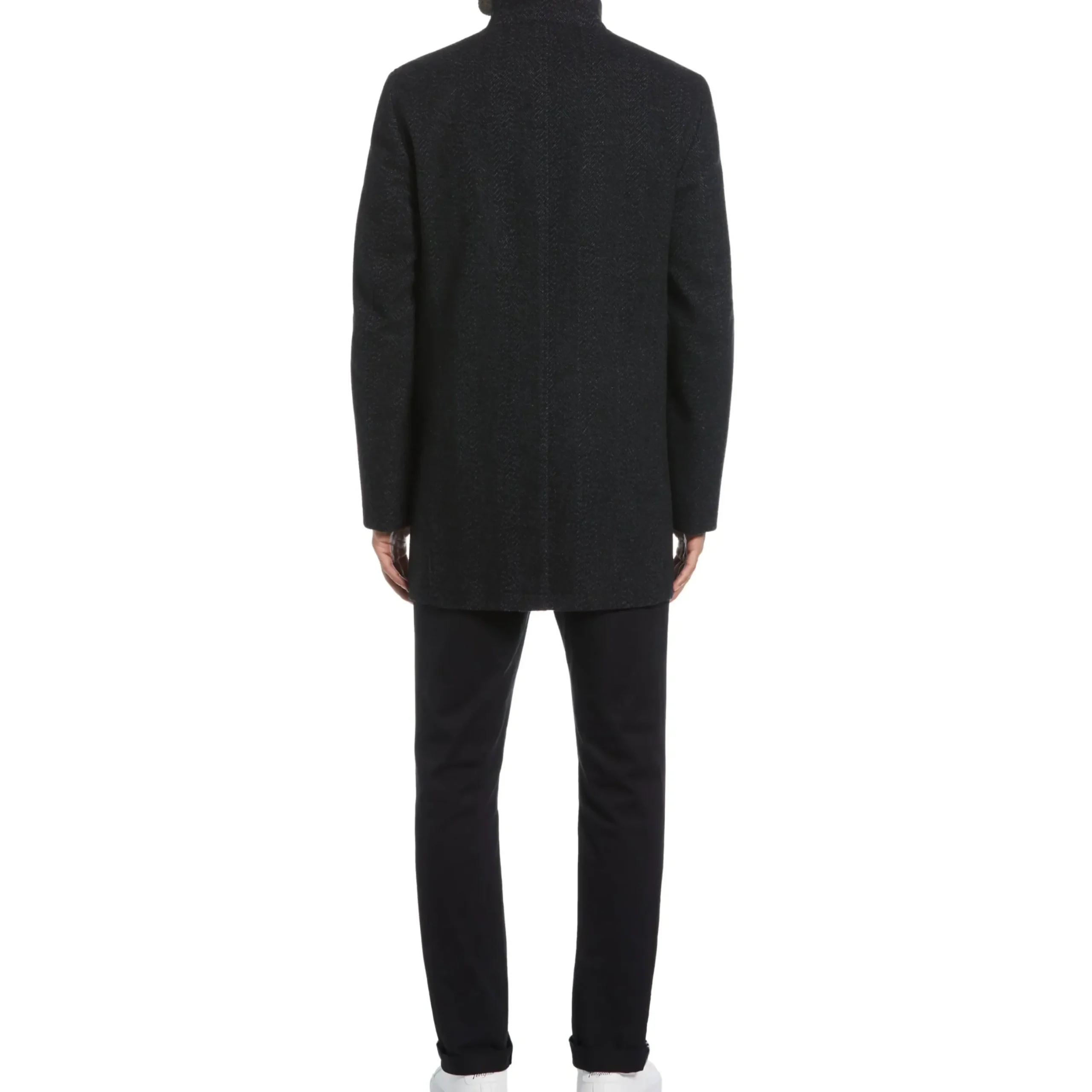 Gunmetal Palmas Herringbone Coat