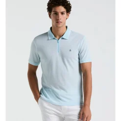 Jacquard Tipped 1/4 Zip Polo