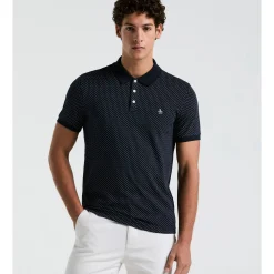 Jersey All-Over Diamond Ditsy Print Polo