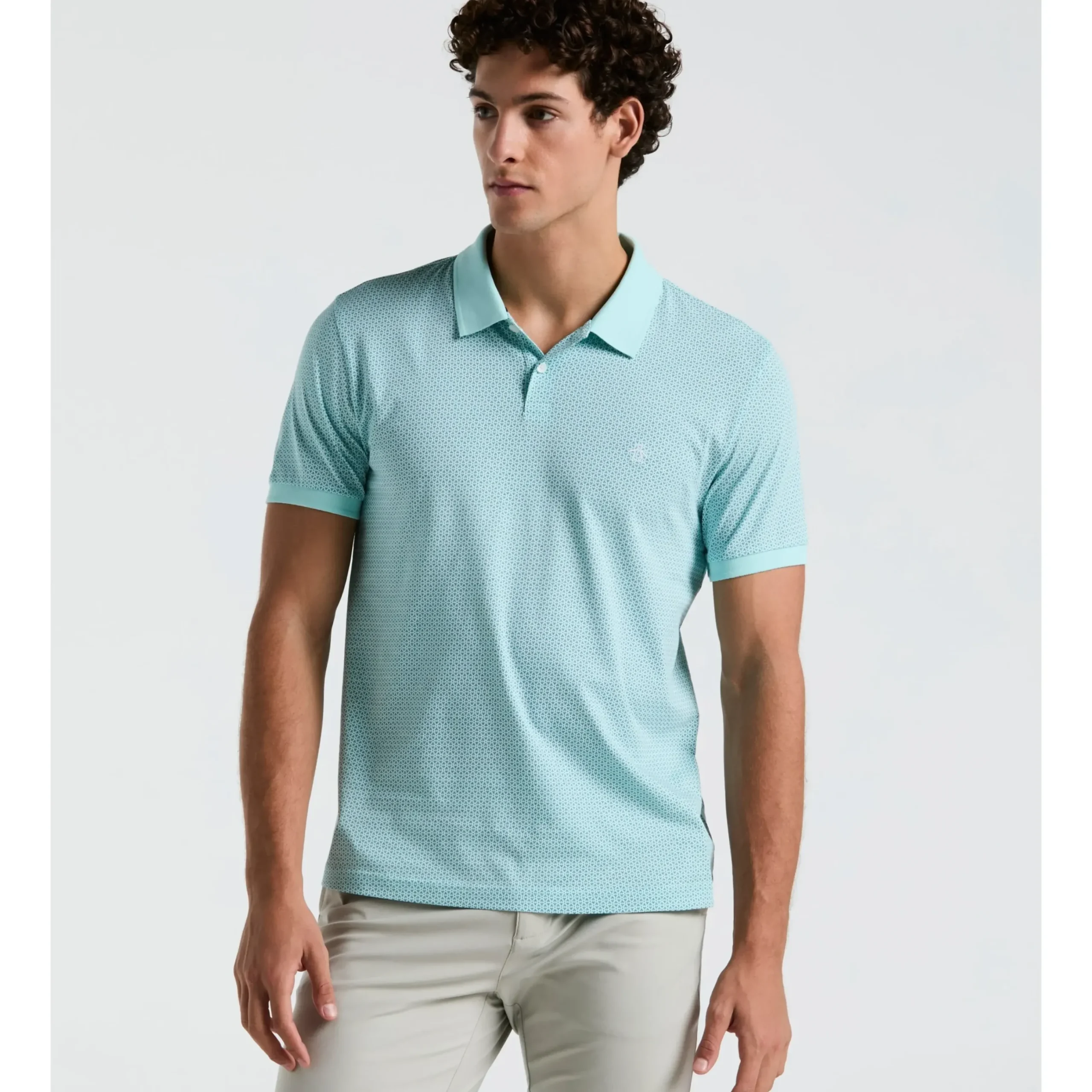 Jersey All-Over Ditsy Print Polo