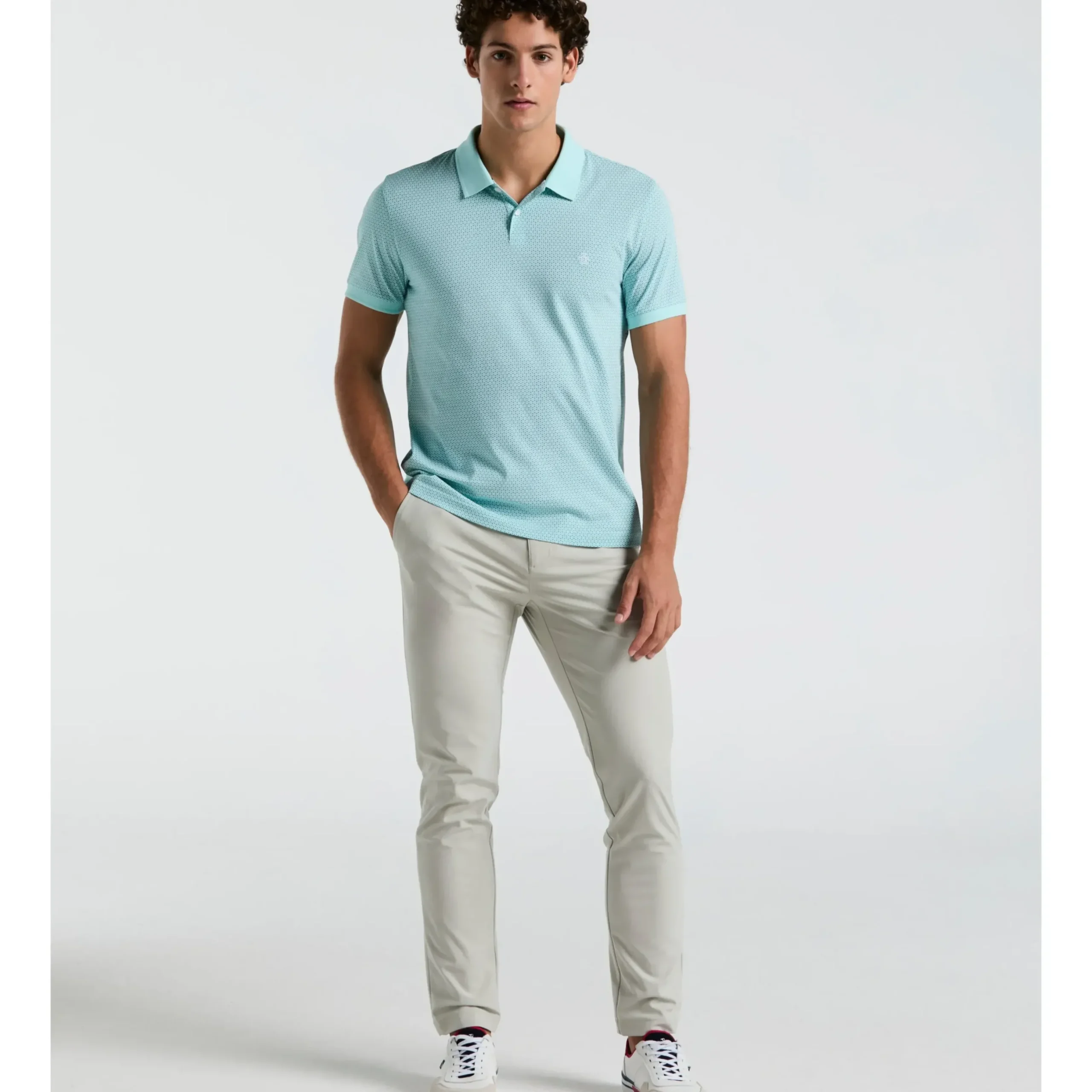 Jersey All-Over Ditsy Print Polo