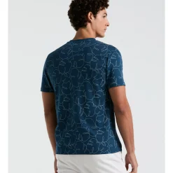 Jersey All-Over Palm Leaf Print Tee