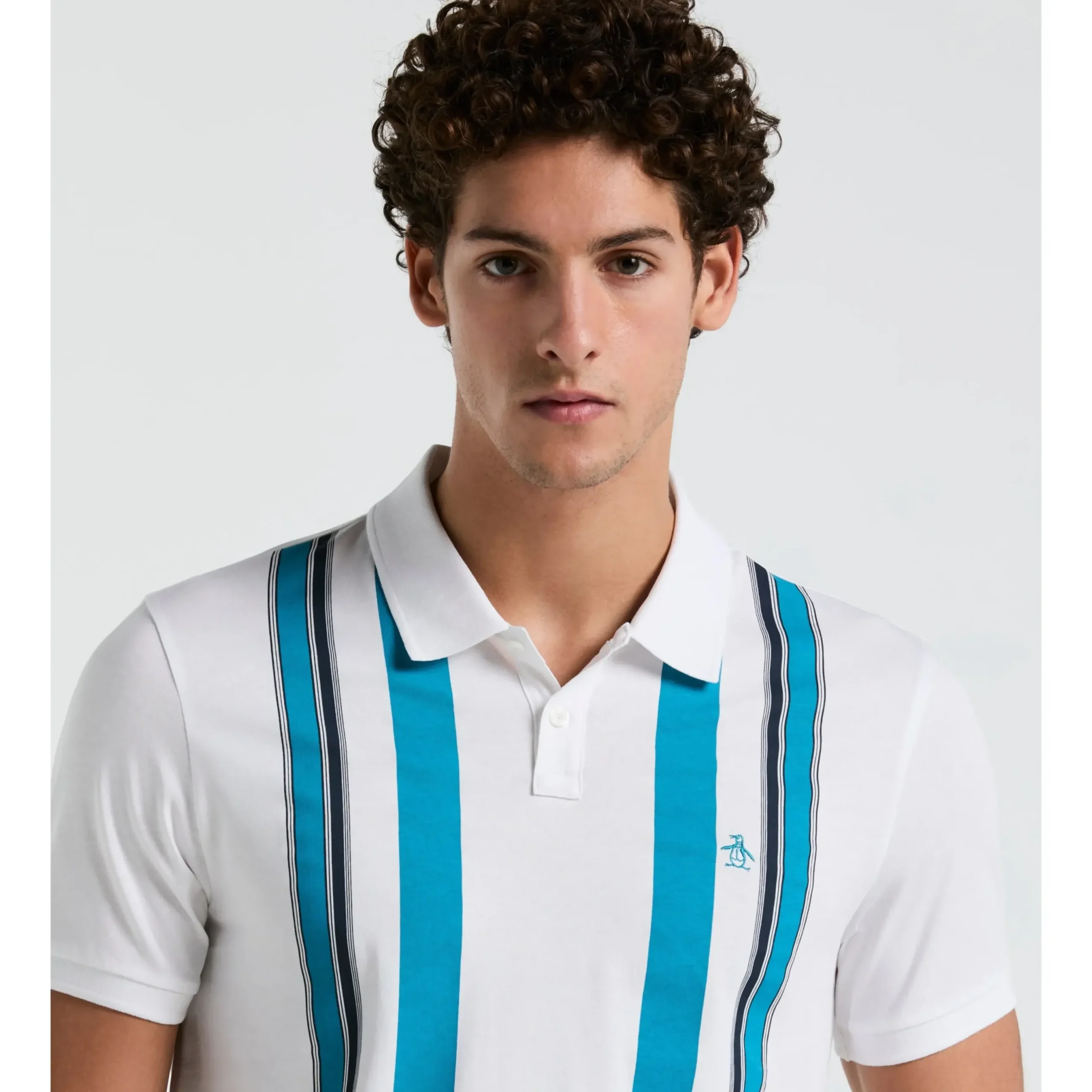 Jersey Vertical Stripe Polo