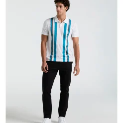 Jersey Vertical Stripe Polo