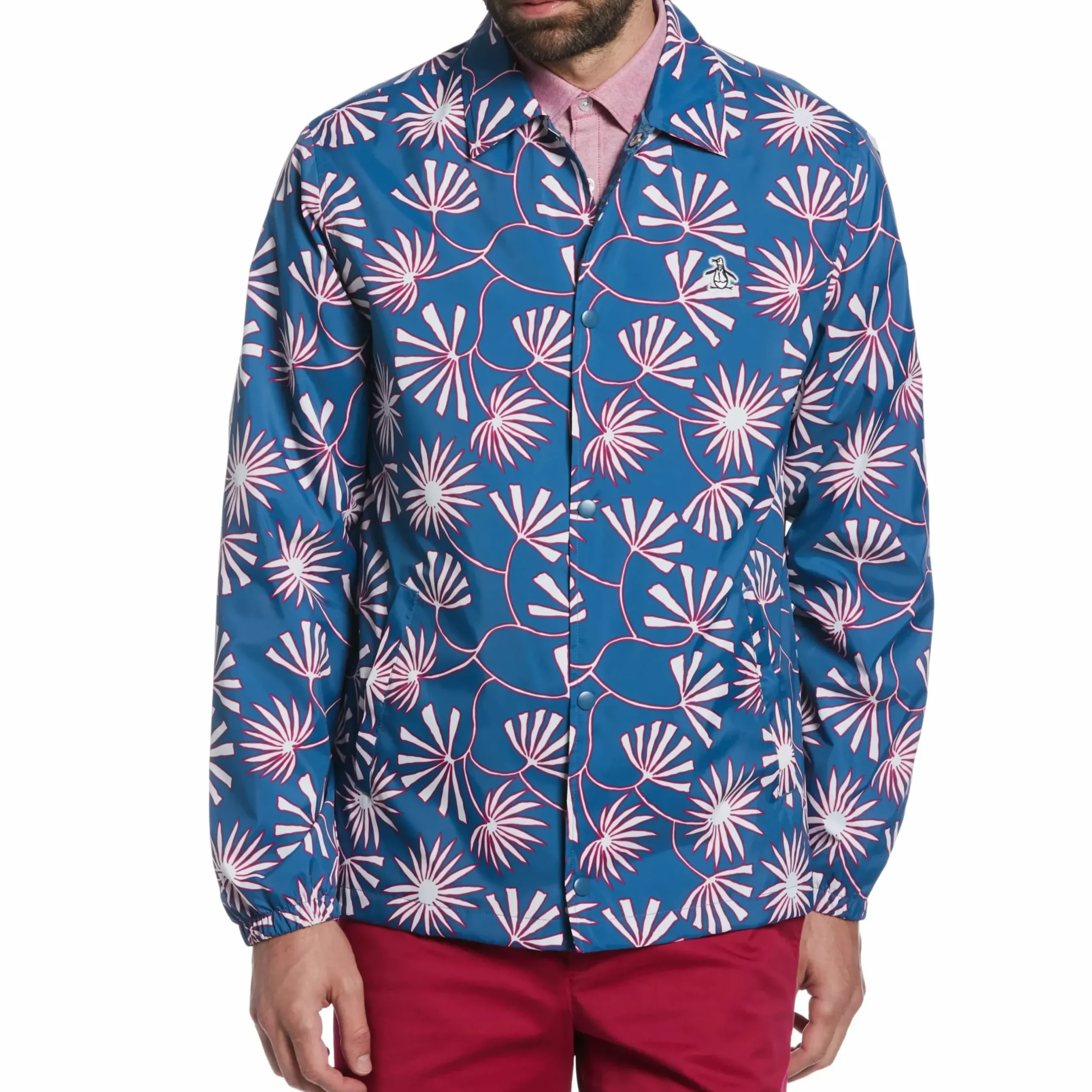 Leaf Print Rain Jacket