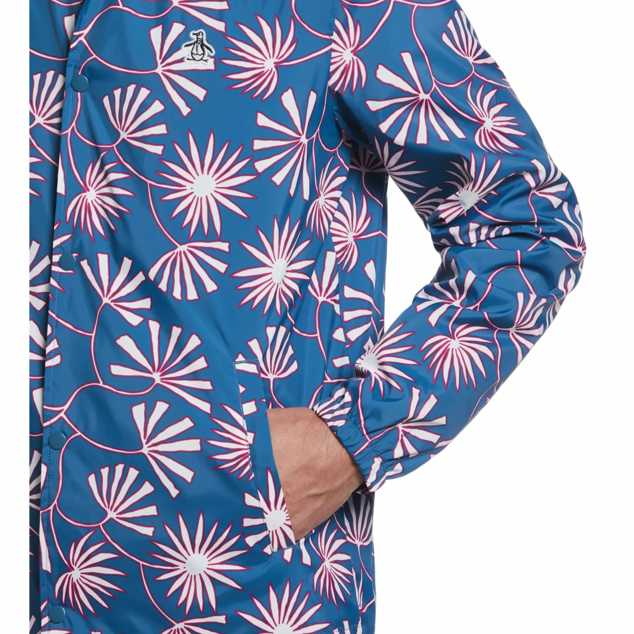 Leaf Print Rain Jacket