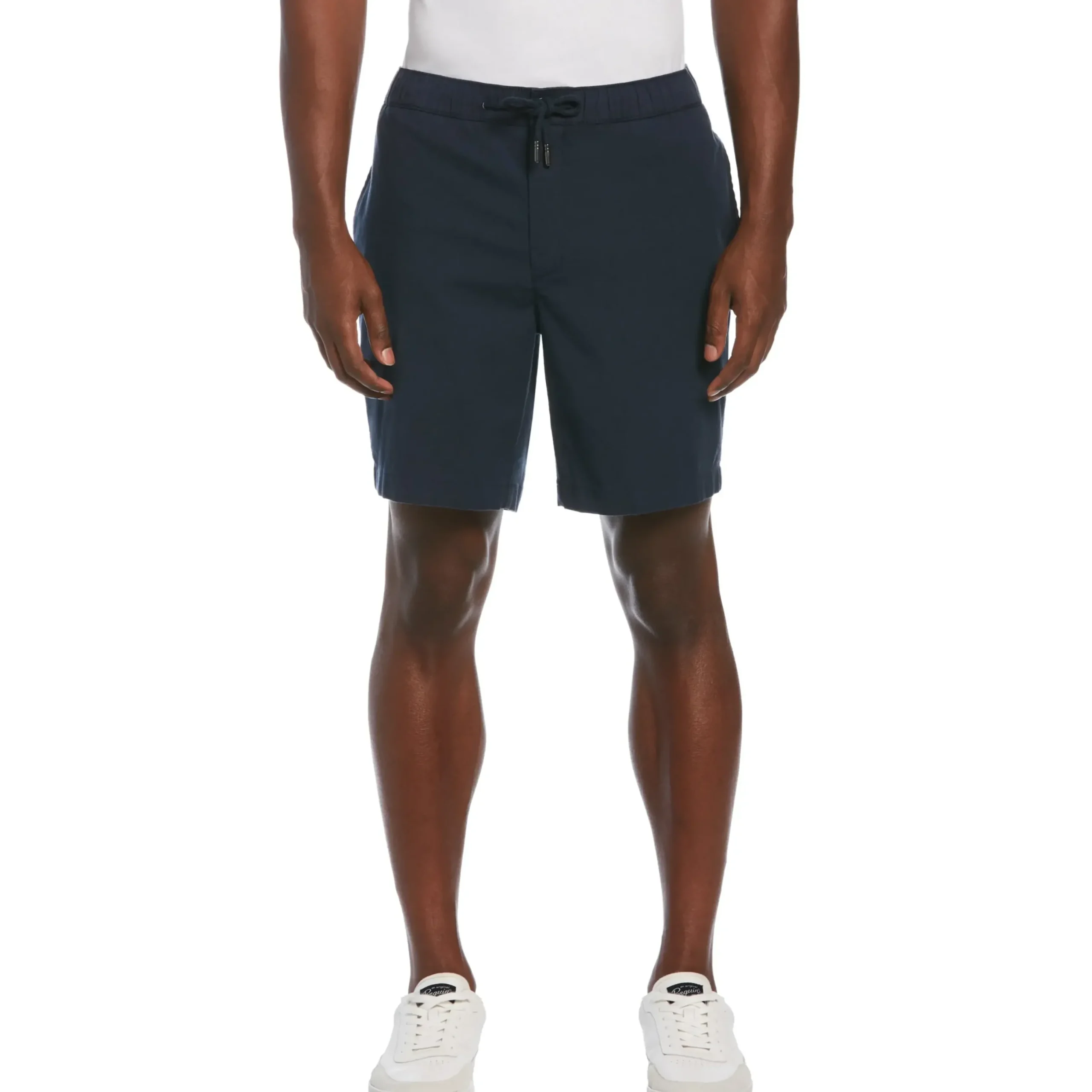 Linen Blend Drawstring Shorts