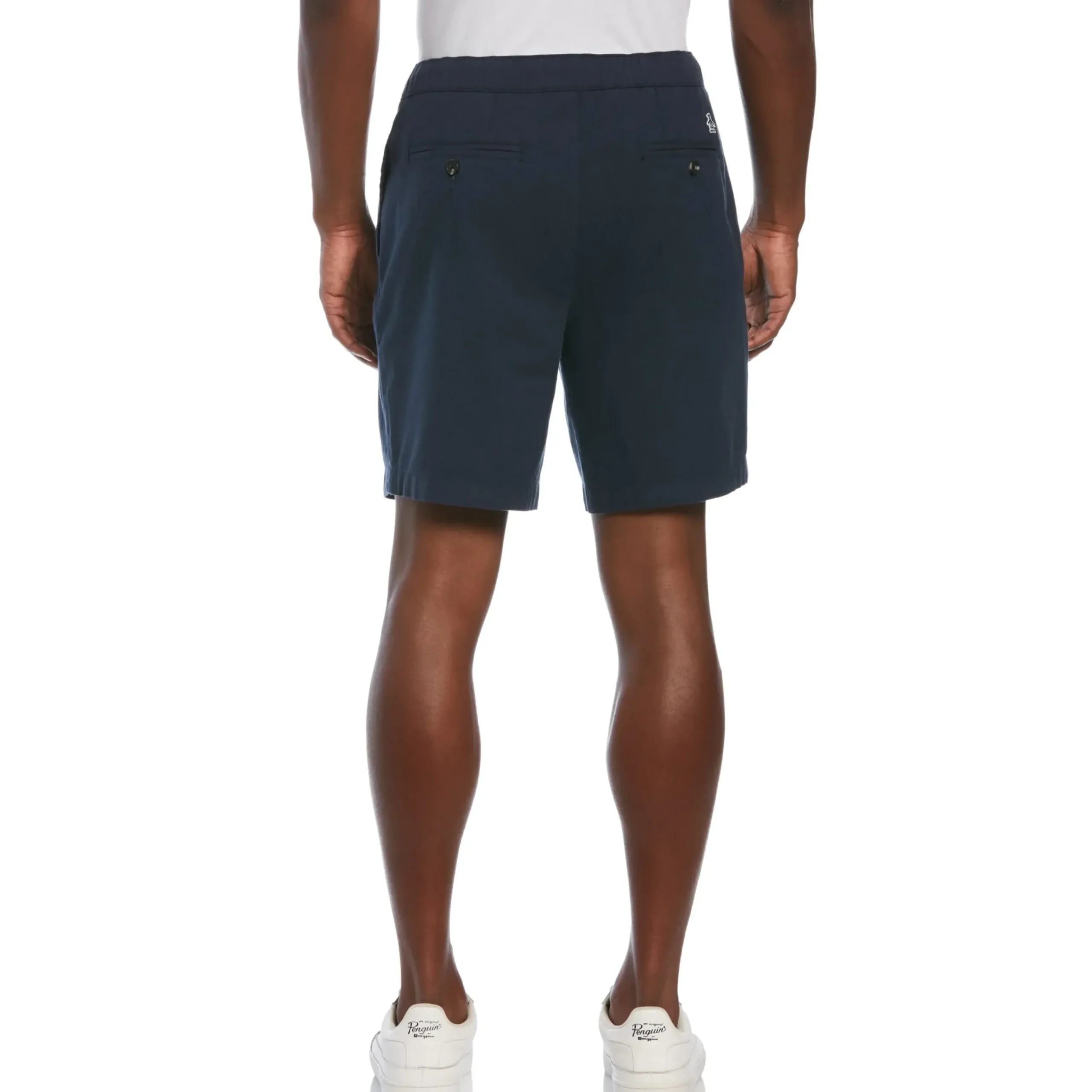 Linen Blend Drawstring Shorts