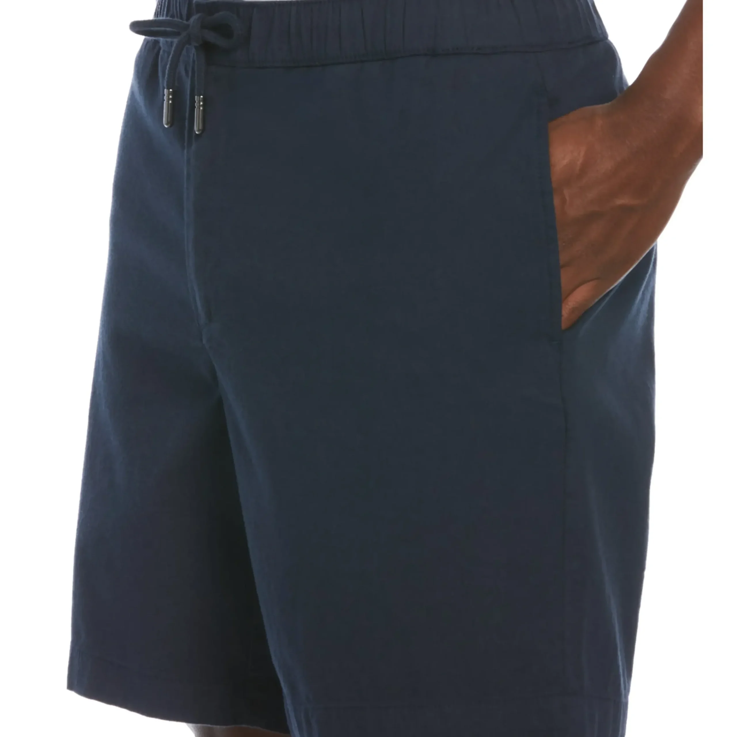 Linen Blend Drawstring Shorts