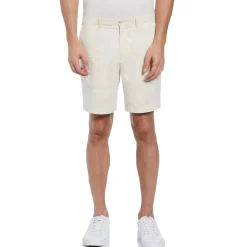 Linen Blend Floral Print Short