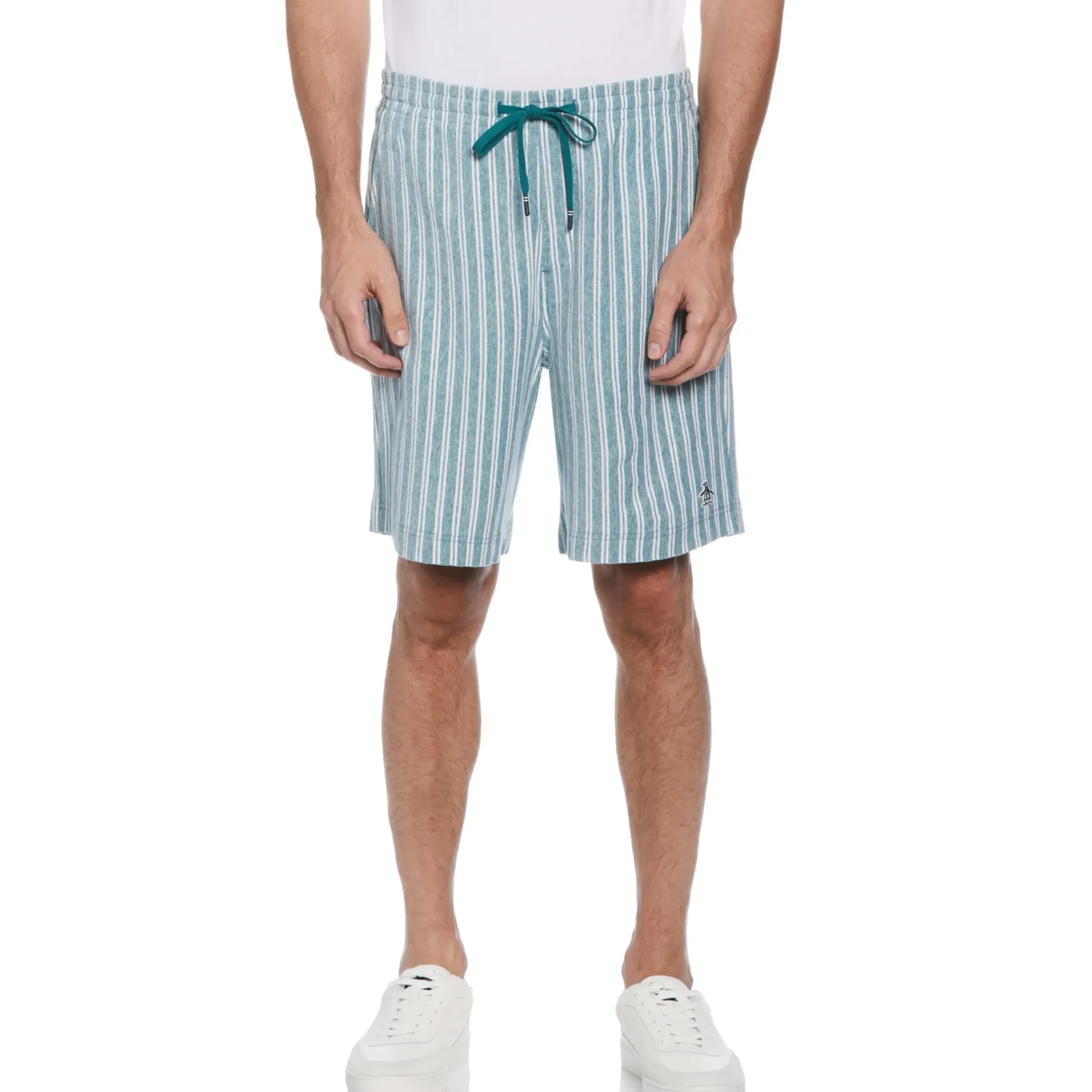 Linen Blend Stripe Birdseye Pique Short