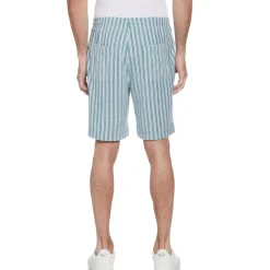 Linen Blend Stripe Birdseye Pique Short