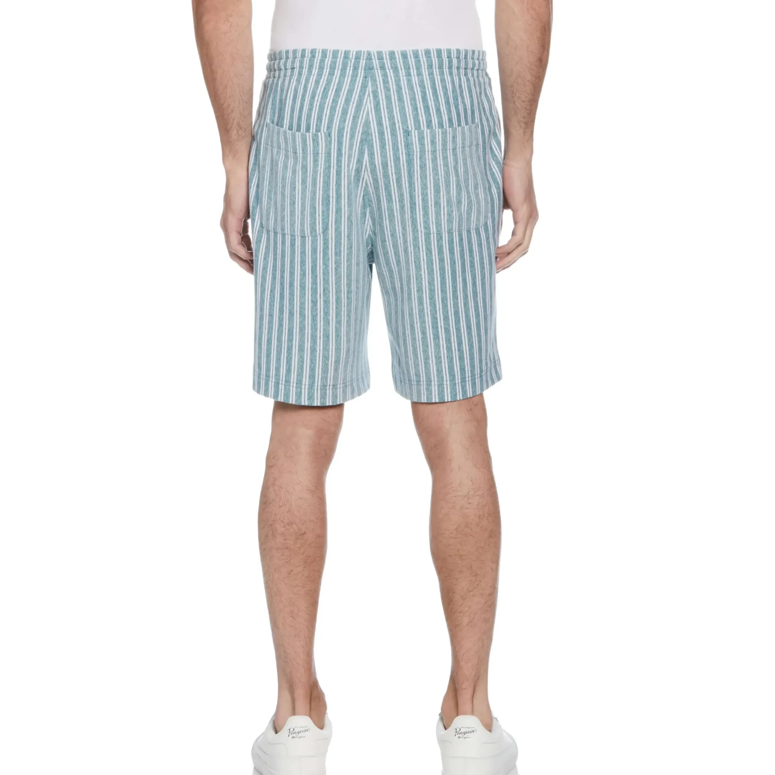 Linen Blend Stripe Birdseye Pique Short
