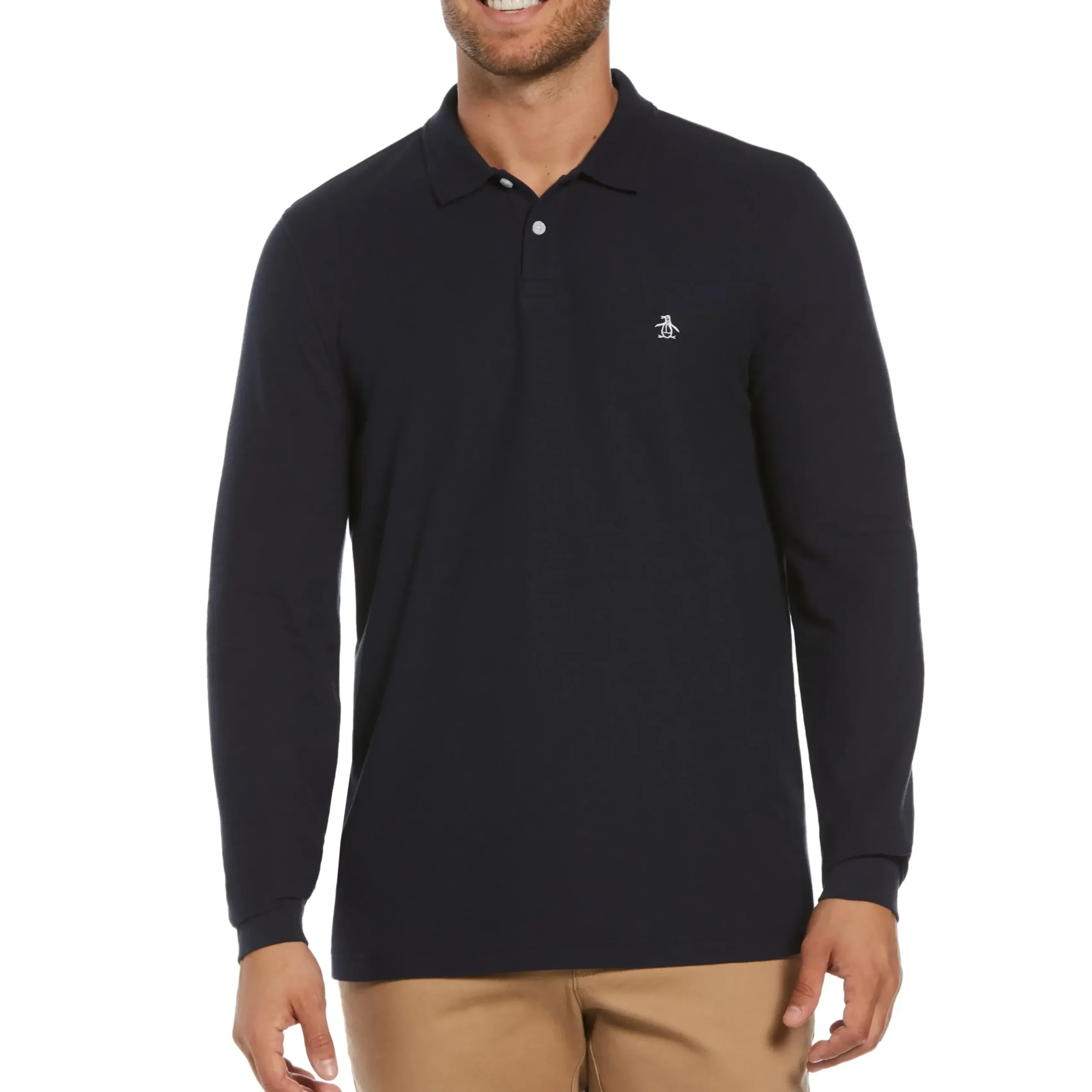Long Sleeve Pique Polo