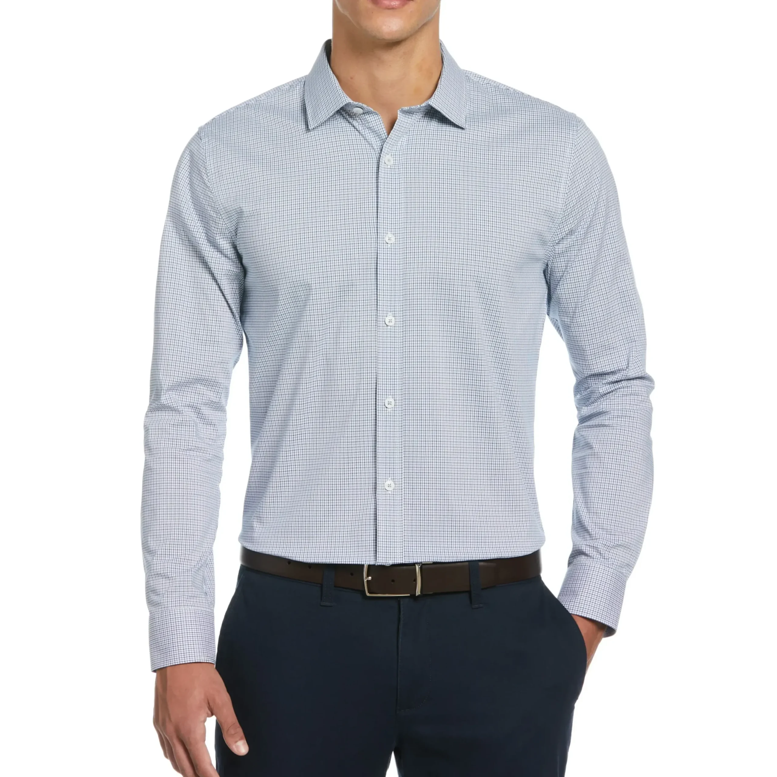 Mini Check Print Dress Shirt
