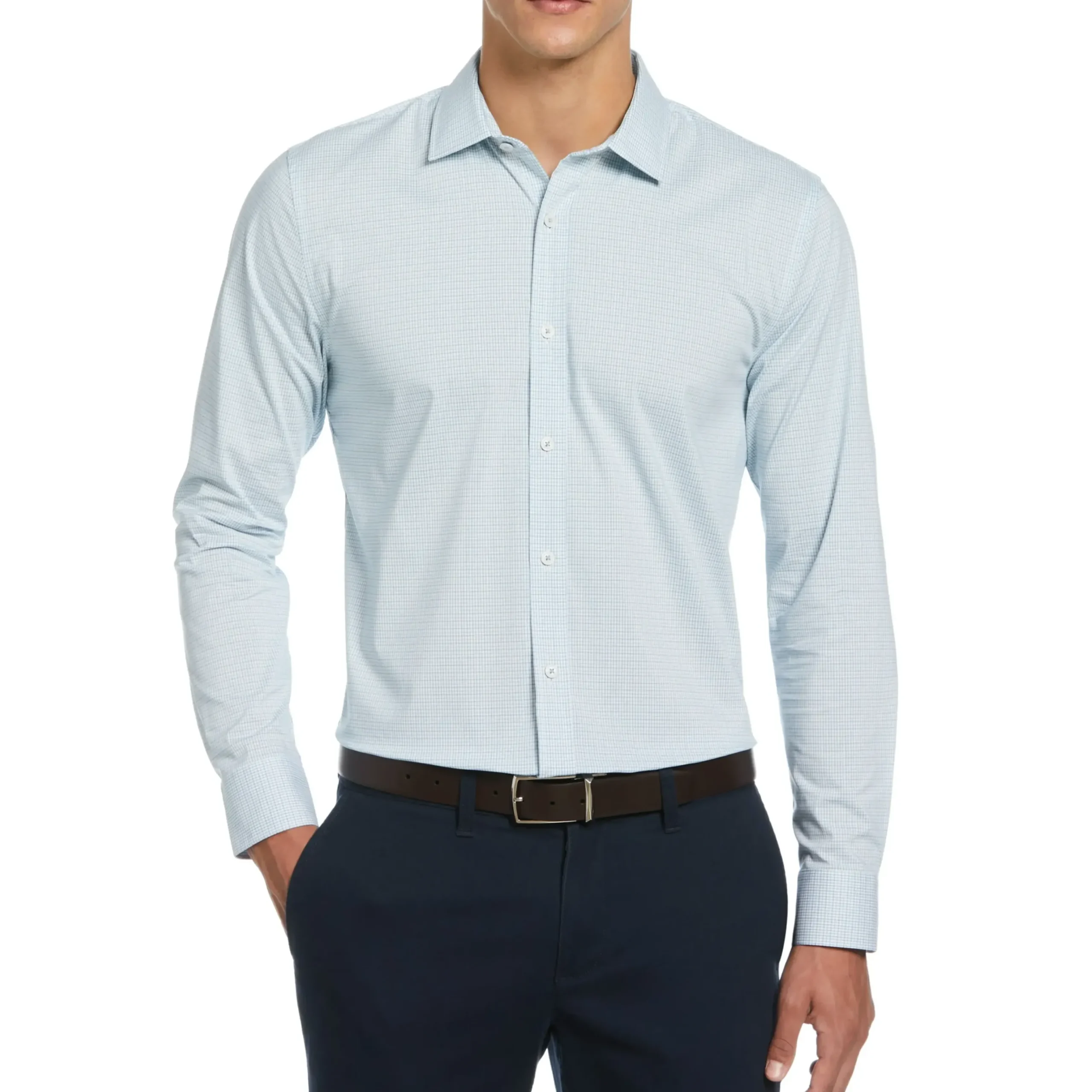 Mini Check Print Dress Shirt
