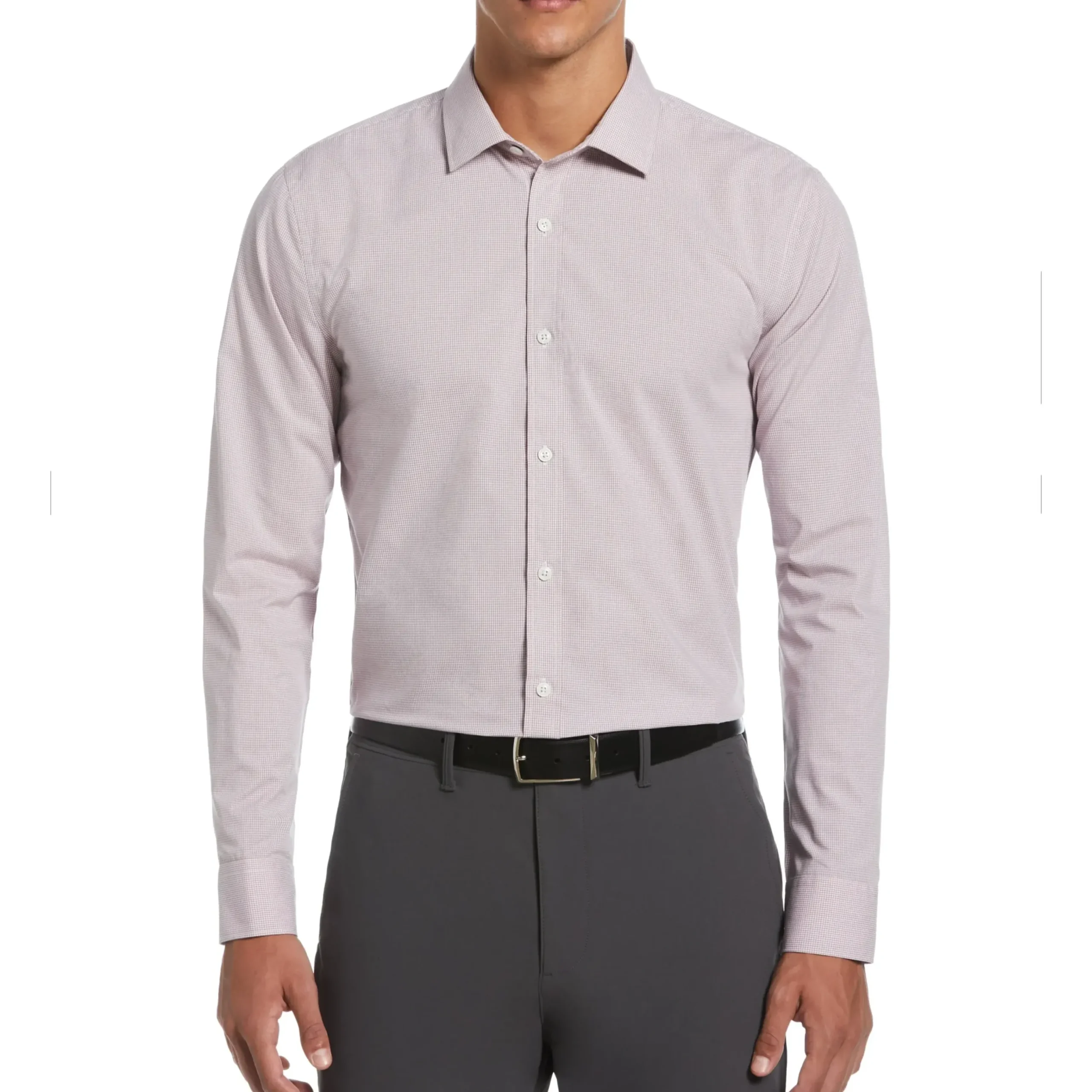 Modern Gingham Print Dress Shirt