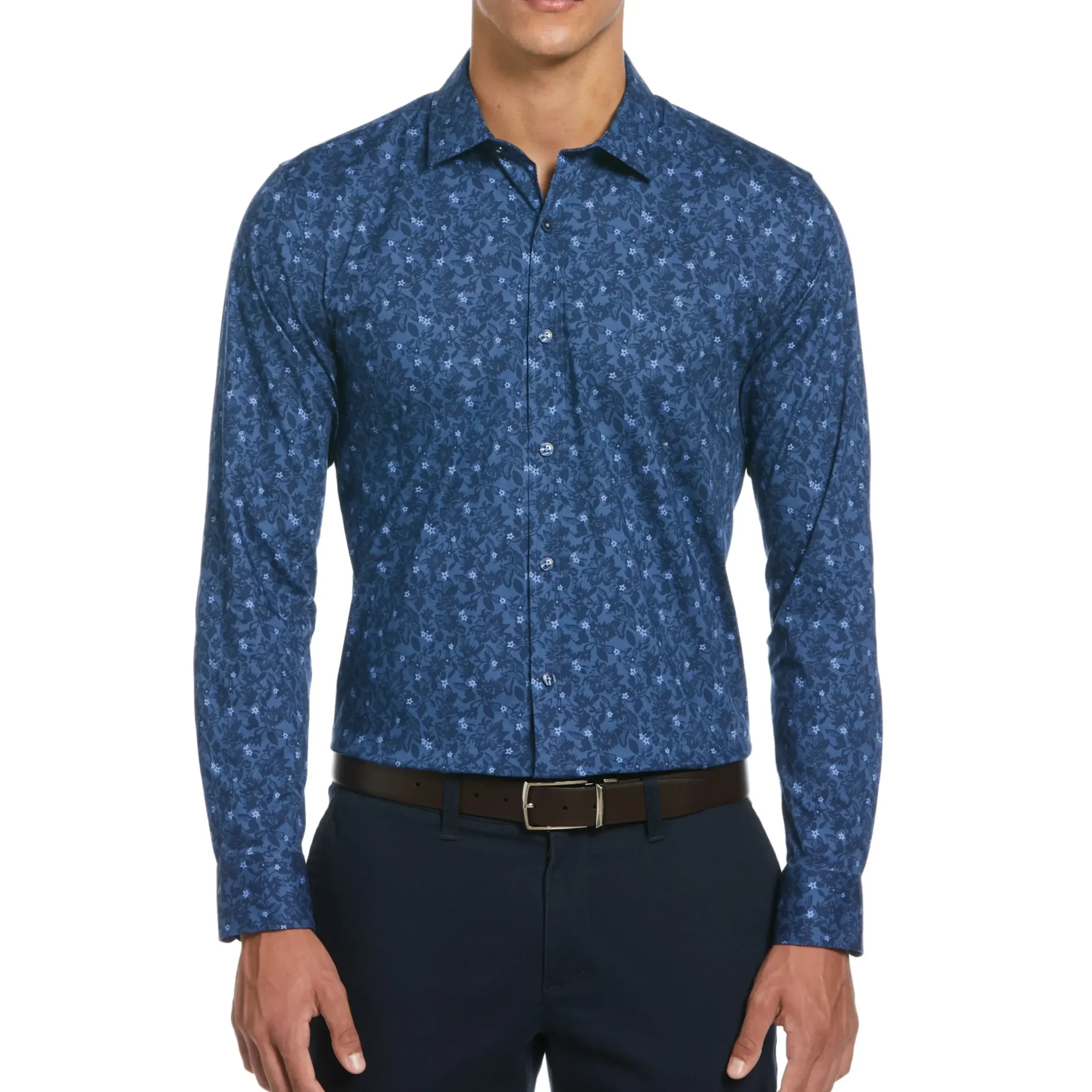 Night Floral Print Dress Shirt