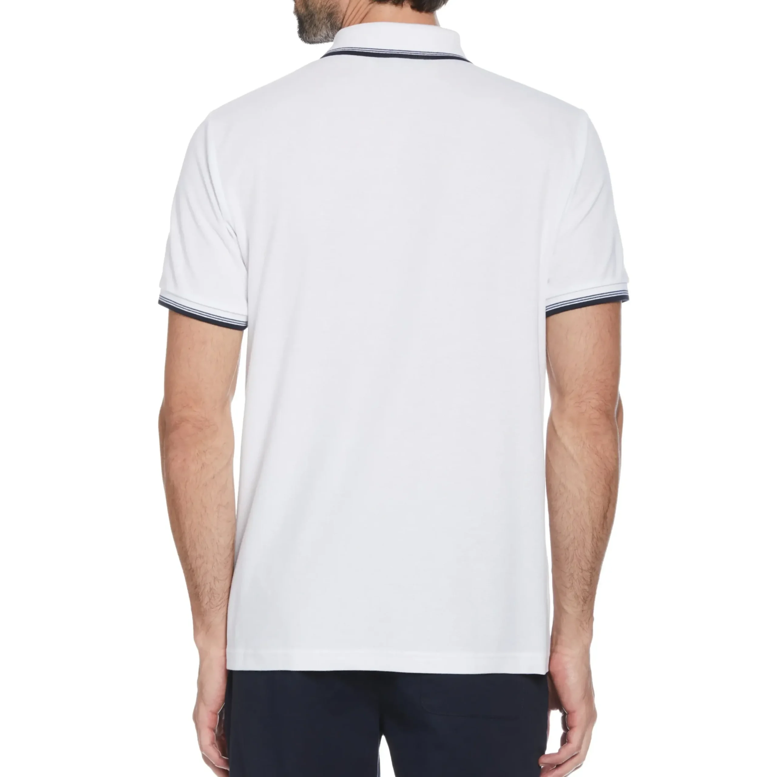 Organic Cotton Pique Polo with Tipped Collar