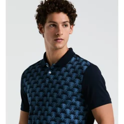 Palm Jacquard Front Polo