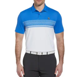 Penguin Stripe Block Print Golf Polo